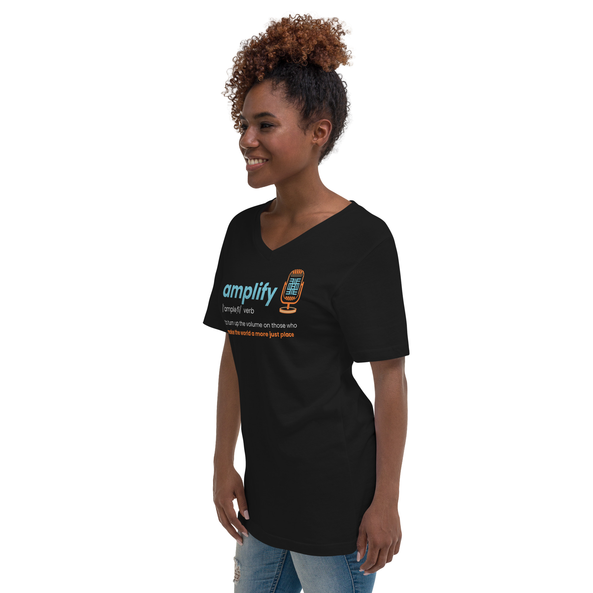 Amplify Definition Message Tee (Unisex V-Neck, Short Sleeve) - Image 2